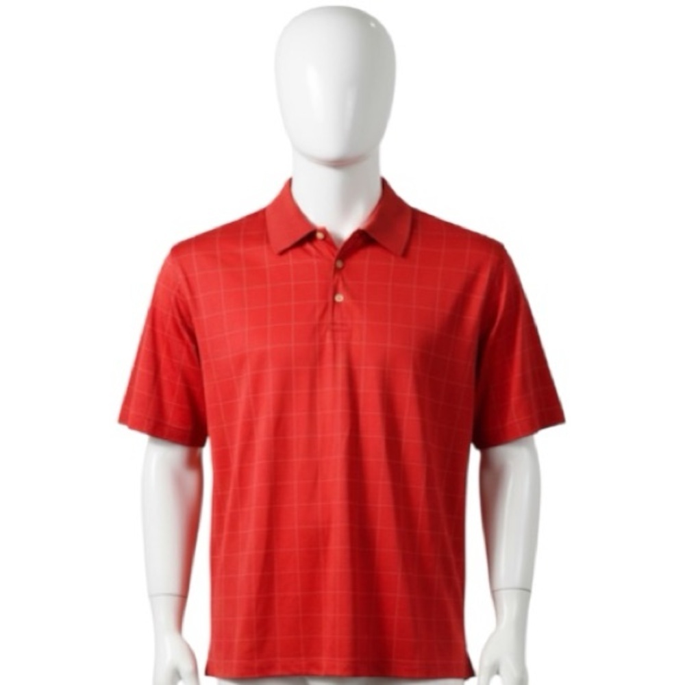 Brooks Brothers Polo, Performance Knit, Sz M, cotton, golf, preppy, Geometric